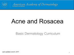 Acne and rosacea - American Academy of Dermatology