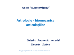 Artrologie - biomecanica articulațiilor