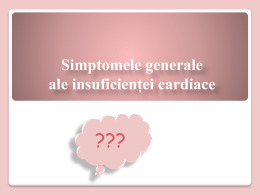 Simptomele generale ale insuficienței cardiace