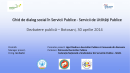 Ghid de dialog social in Servicii Publice