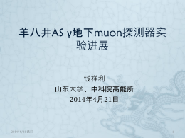 钱祥利山东大学： 西藏地下muon探测器实验进展报告