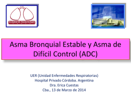 Asma Bronquial Estable - Sociedad de Neumonología de Córdoba