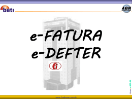 e-FATURA e-DEFTER - Vergi Muhasebe Denetim