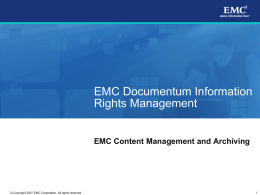 EMC Documentum Information Rights Management