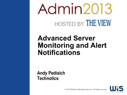 IBMAdmin2013_Pedisich_Advancedservermonitoring