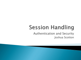 Session Handling - JoshuaScotton.com