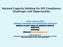 SPS Capacity building - Kenya Flower Council