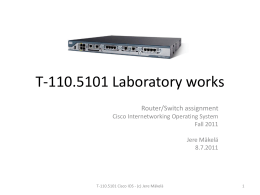 T-110.5100 Laboratory works