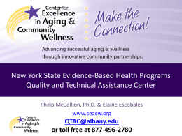 NYS Evidence-Based Health Programs
