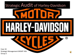 Strategic Audit of HD