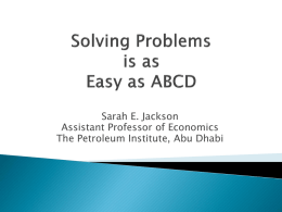 Problem Solving is as Easy as ABCD
