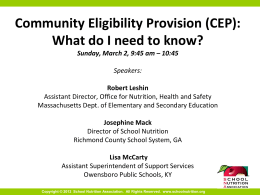 Community Eligibility Provision: What Do I Need to Know?