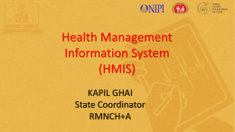 Presentation on Health Management Information System