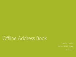 Offline Address Book