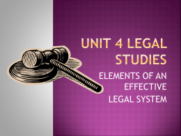 elements of an effective legal system