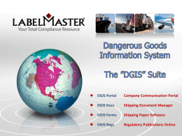 DGIS Regs - Labelmaster