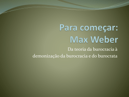 Para começar: Max Weber
