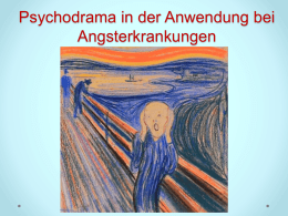 Psychodrama in der Anwendung bei Angsterkrankungen