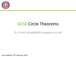 Slides: GCSE Circle Theorems