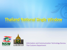 Thailand National Single Window