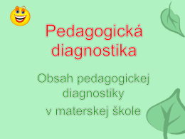 Pedagogická diagnostika