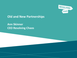 Old and New Partnerships - Ann Skinner
