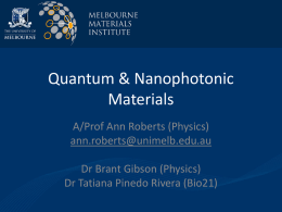 Quantum & Nanophotonic Materials
