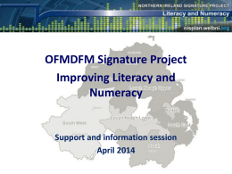OFMDFM Signature Project Improving Literacy and
