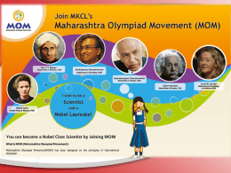 Maharashtra Olympiad Movement (MOM) started with&hellip;