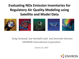 Evaluating NOx emission Inventories for regulatory air quality
