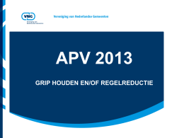 APV 2013 - Vereniging van Nederlandse Gemeenten