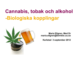 Cannabis, alkohol och tobak