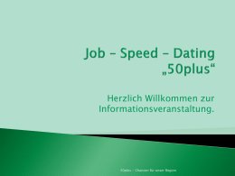 Präsentation Job Speed Dating