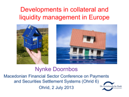 Developments in collateral and liquidity management in Europe