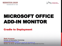 Office Add-In Monitor