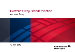 Portfolio Swap Standardisation