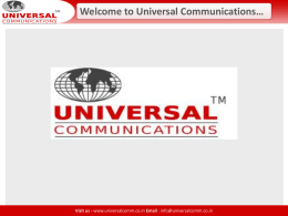 PPT - universal communications