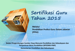 Sosialisasi PPGJ sertifikasi 2015
