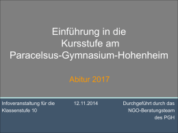 Abitur 2017 - Paracelsus-Gymnasium