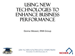 Using New Technologies to Enhance Business Performance