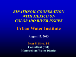 Peter Silva - Urban Water Institute, Inc.