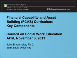 (FCAB) Curriculum - University of Maryland School of Social Work
