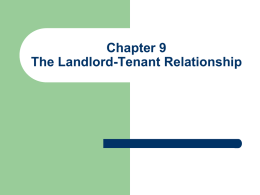 Landlord Tenant Relationship