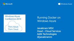 Running Docker on Windows Azure
