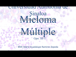 Mieloma Múltiple - Facultad de Medicina