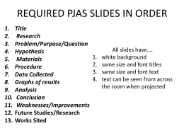 PJAS Template with partial example Power Point