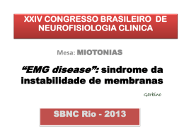 *EMG disease*: sindrome da instabilidade de membranas