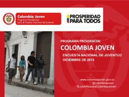 Colombia Joven: Encuesta Nacional de Juventud 2013