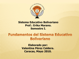 Sistema educativo bolivariano i semestre