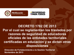 Presentacion Decreto 1782 de 2013